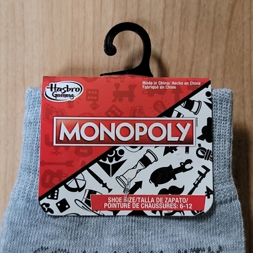 HASBRO MONOPOLY COMMUNITY CHEST CREW SOCKS - NWT - Picture 3 of 5